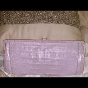 New Nancy Gonzalez Crocodile Clutch Lavender